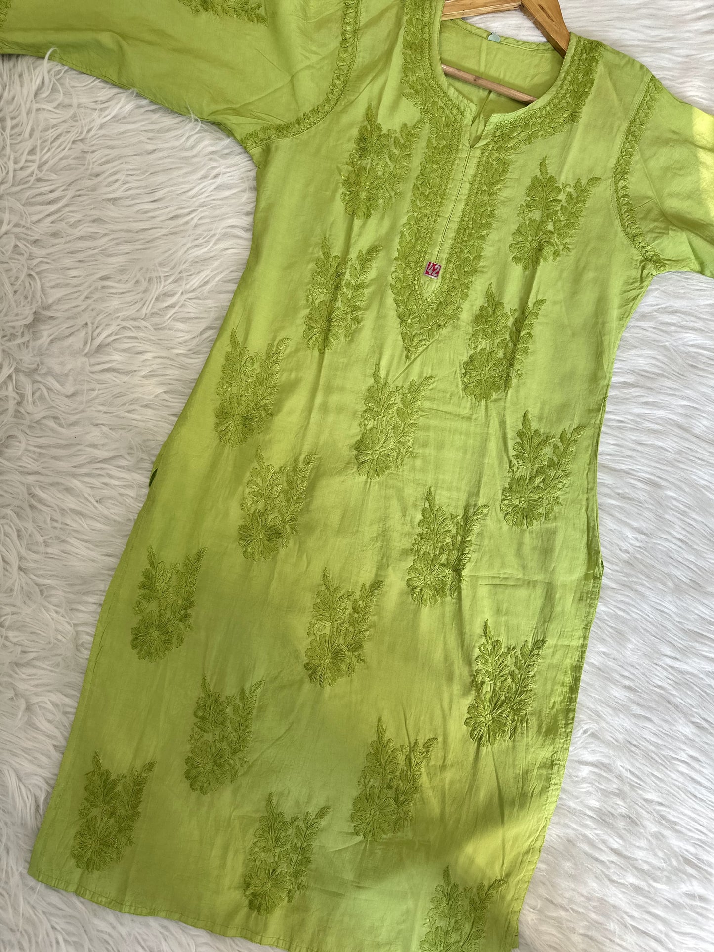Hayaa chanderi kurta plazzo set