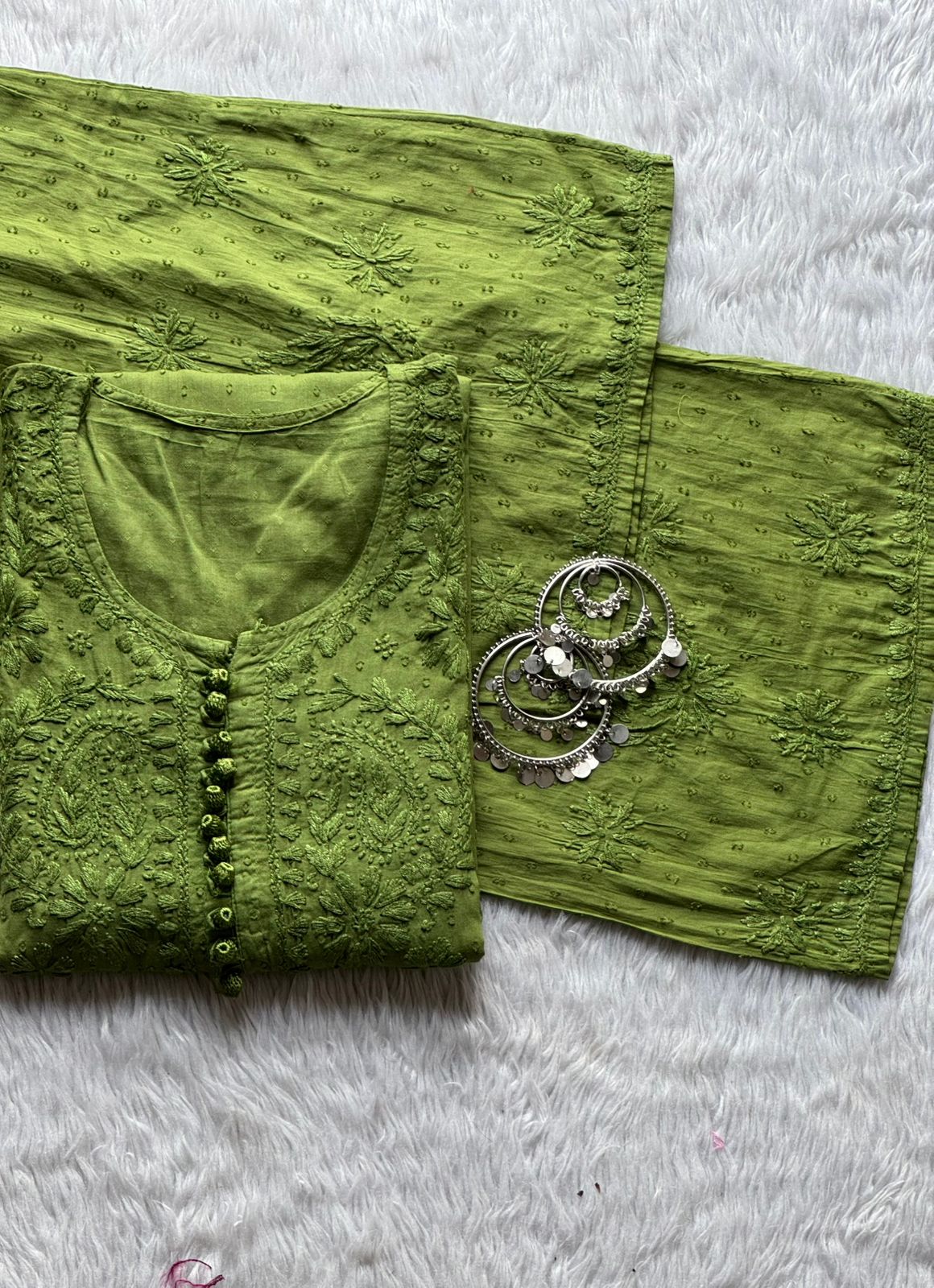 Azda dyeable dobby cotton plazzo set