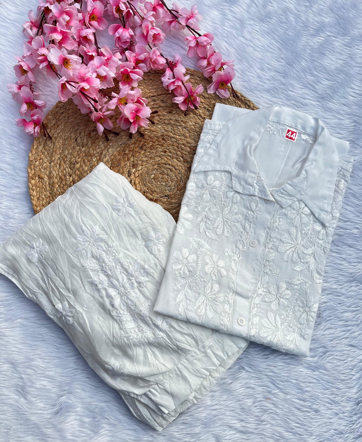 Habiba PURE CHANDERI DYBLE OFFICE WEAR SHIRT CO-RD SET