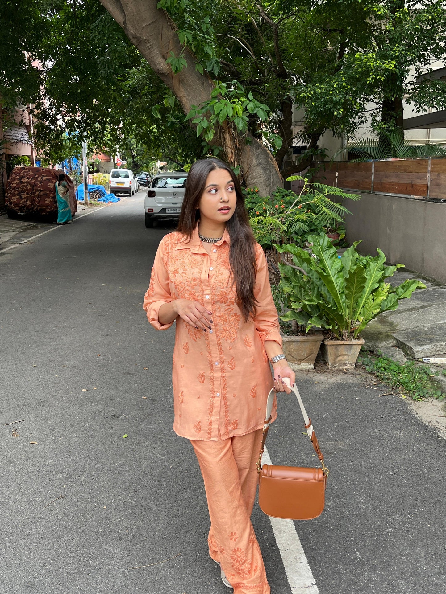 Habiba PURE CHANDERI DYBLE OFFICE WEAR SHIRT CO-RD SET