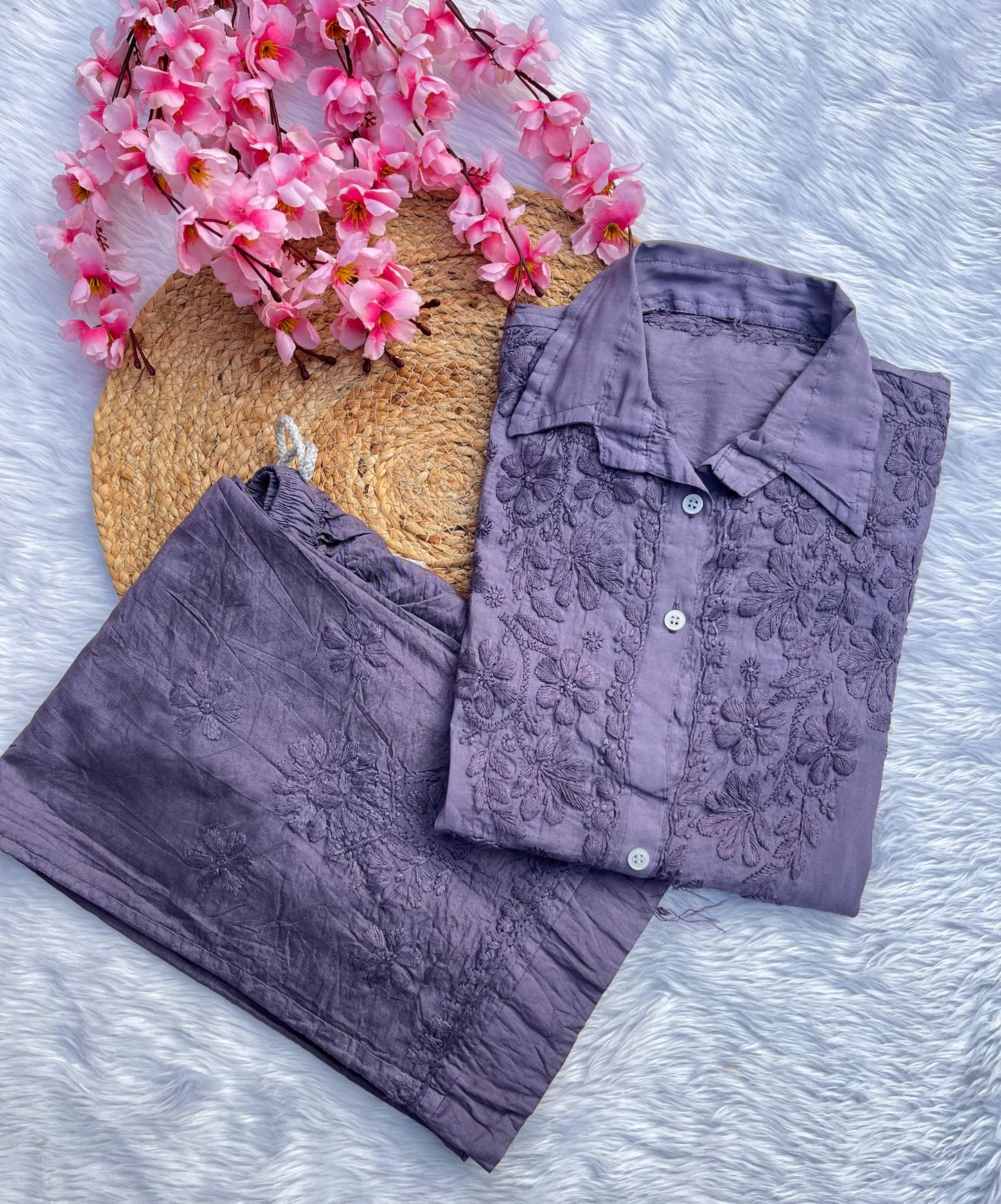 Habiba PURE CHANDERI DYBLE OFFICE WEAR SHIRT CO-RD SET