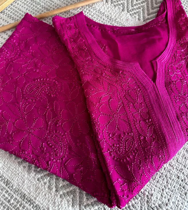 Afia premium resham viscouse jall kurti