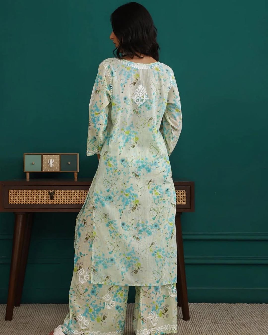 Rida mul cotton kurta plazzo set