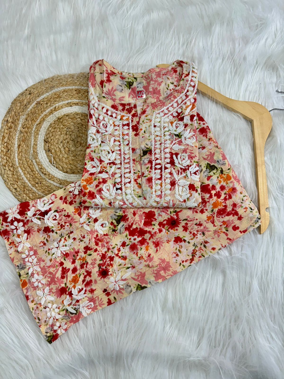 Rida mul cotton kurta plazzo set