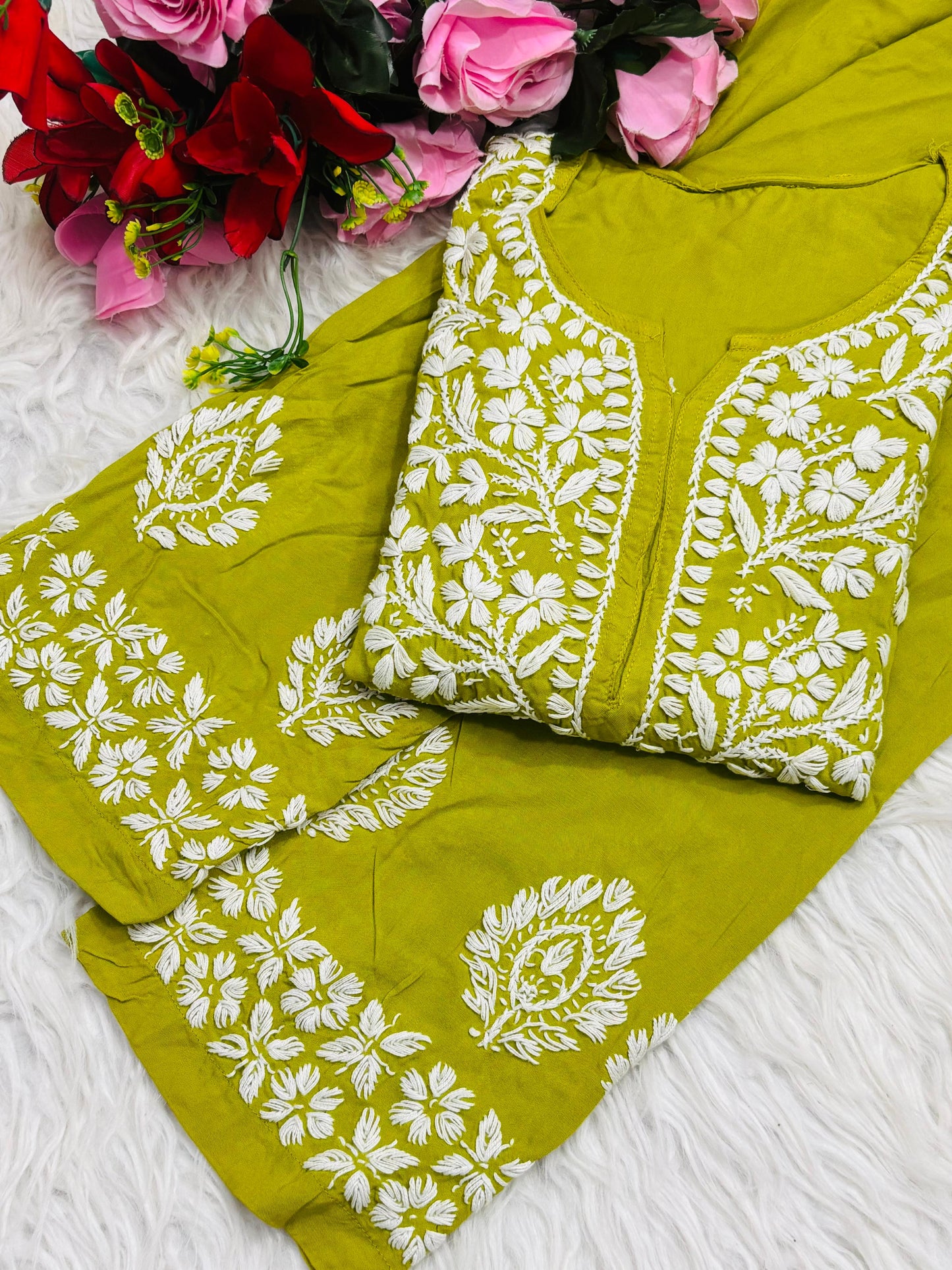 Premium Rayon kurta plazzo set
