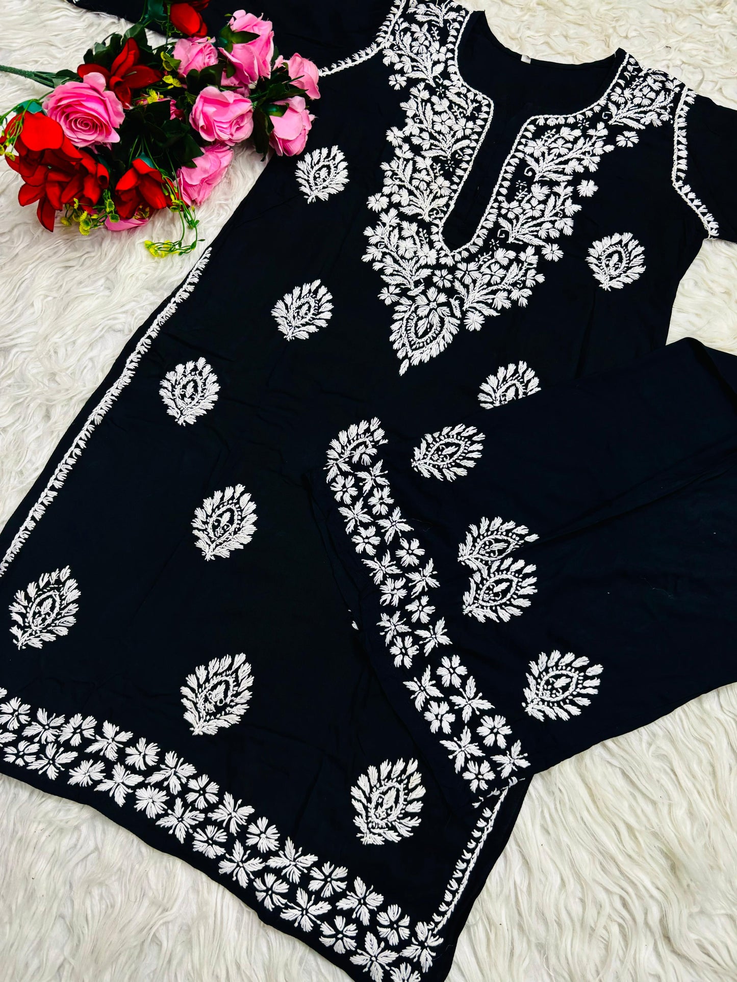 Premium Rayon kurta plazzo set