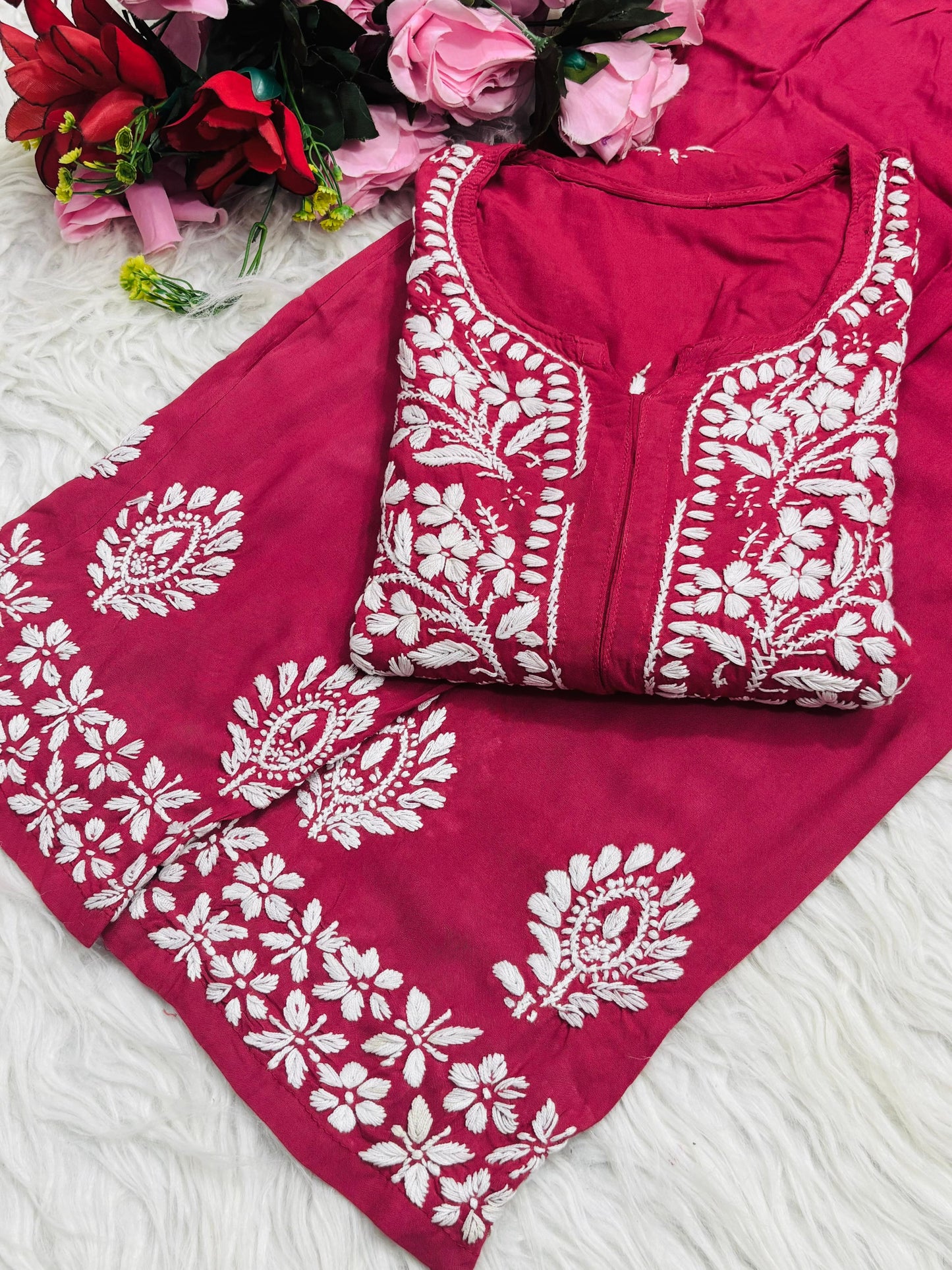 Premium Rayon kurta plazzo set