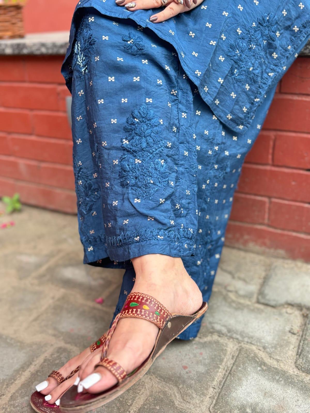 Gul Chanderi cotton cord set