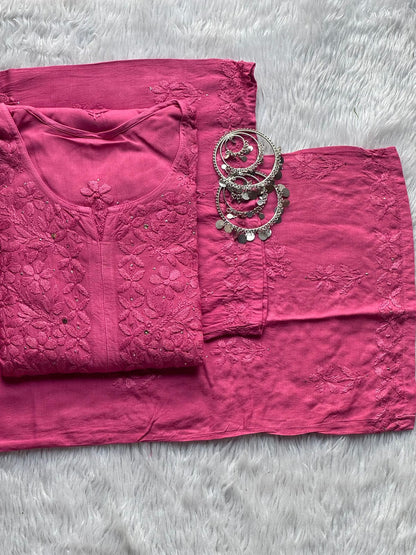 Fiza rayon mukesh kurta plazzo set