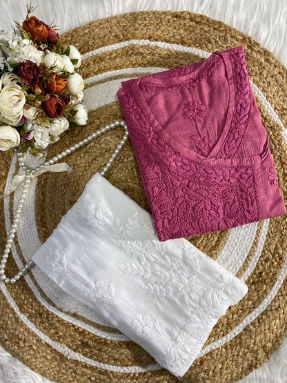 Saanjh Pure Kota Doria in a graceful Angarkha style