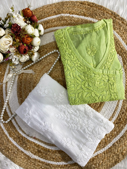 Saanjh Pure Kota Doria in a graceful Angarkha style