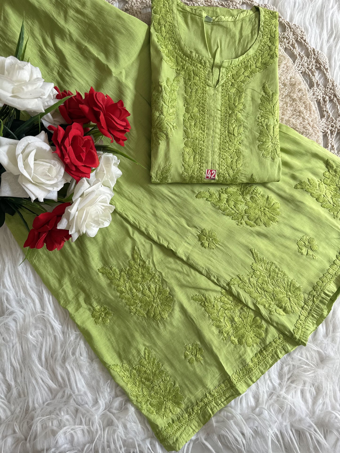 Hayaa chanderi kurta plazzo set