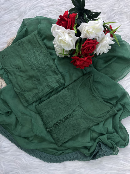 Maryam dobby cotton 3 piece set