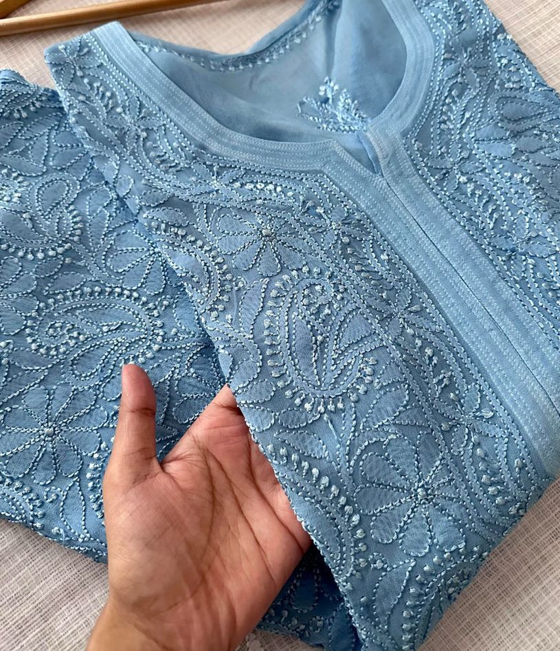 Afia premium resham viscouse jall kurti
