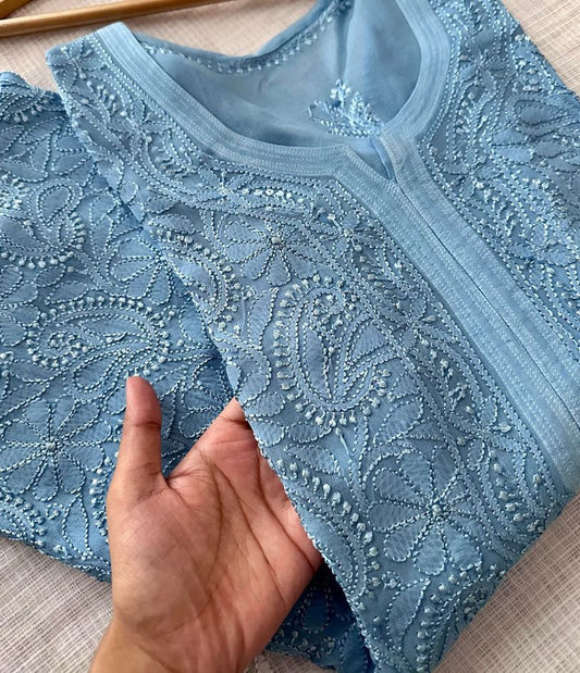 Afia premium resham viscouse jall kurti
