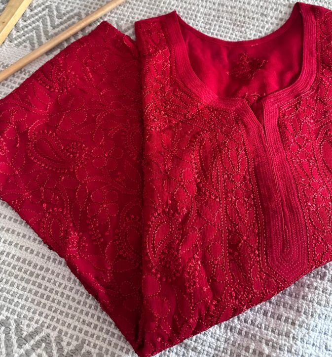 Afia premium resham viscouse jall kurti