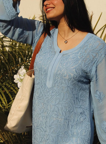 Afia premium resham viscouse jall kurti