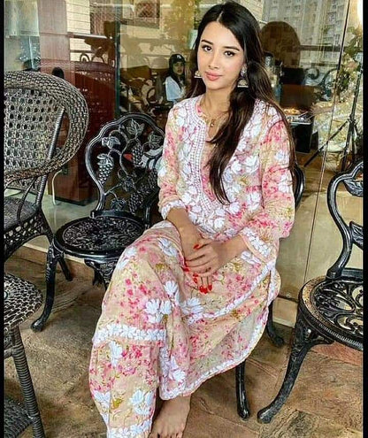 Rida mul cotton kurta plazzo set