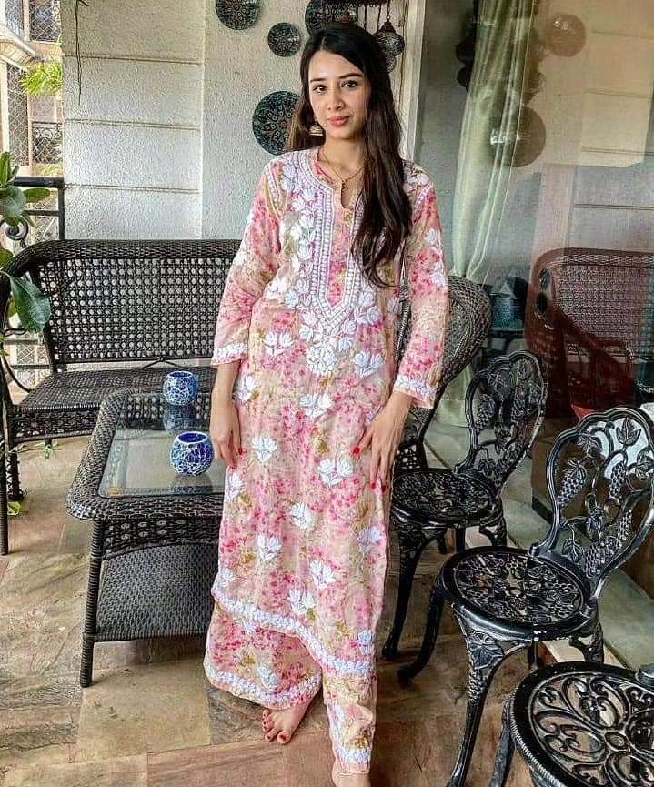 Rida mul cotton kurta plazzo set