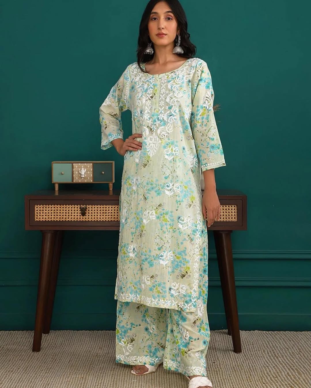 Rida mul cotton kurta plazzo set