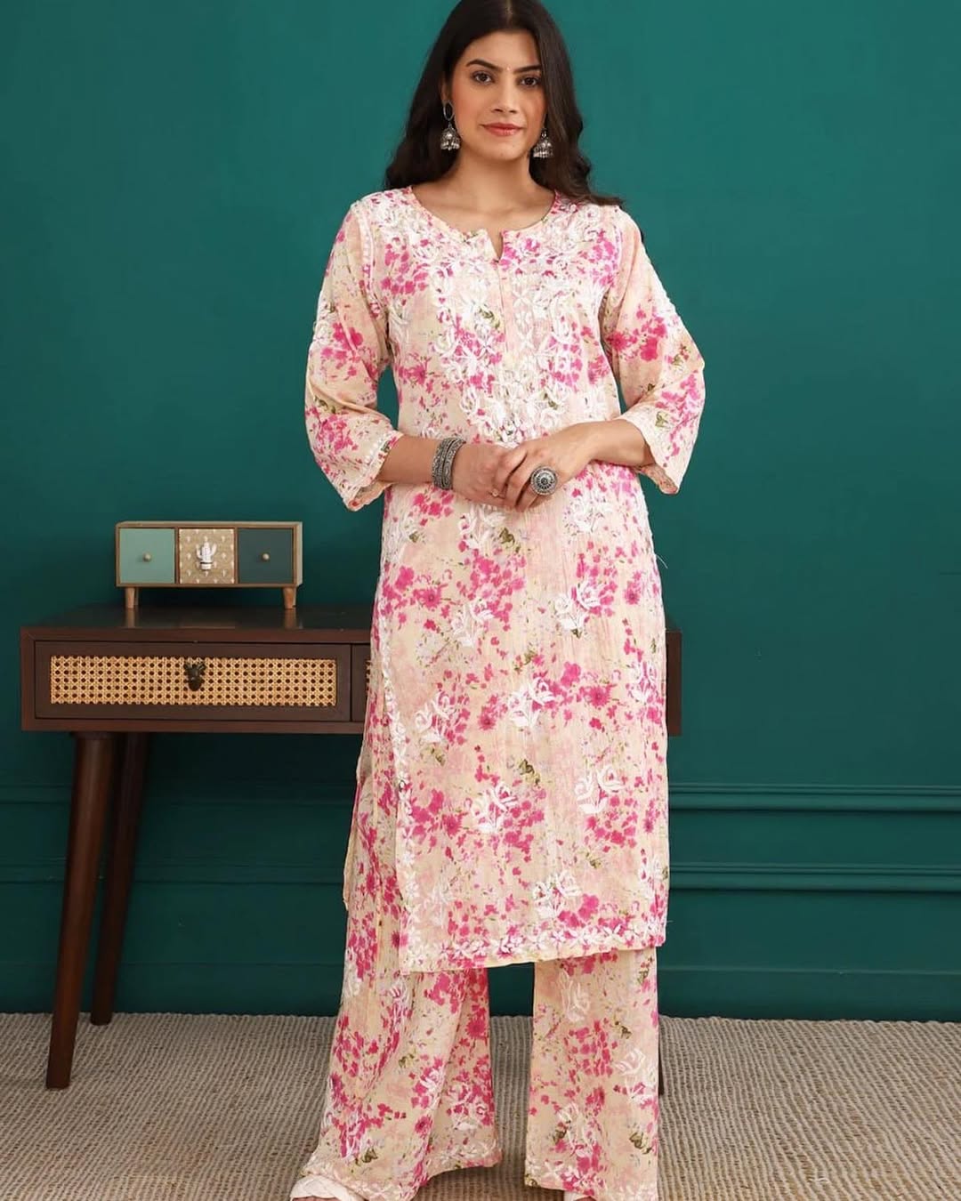 Rida mul cotton kurta plazzo set