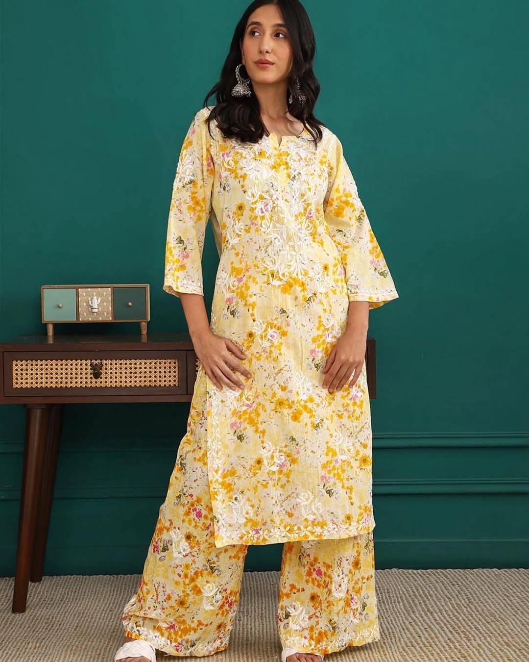 Rida mul cotton kurta plazzo set
