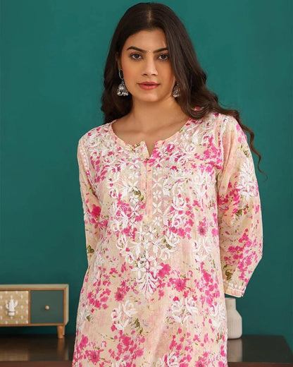 Rida mul cotton kurta plazzo set