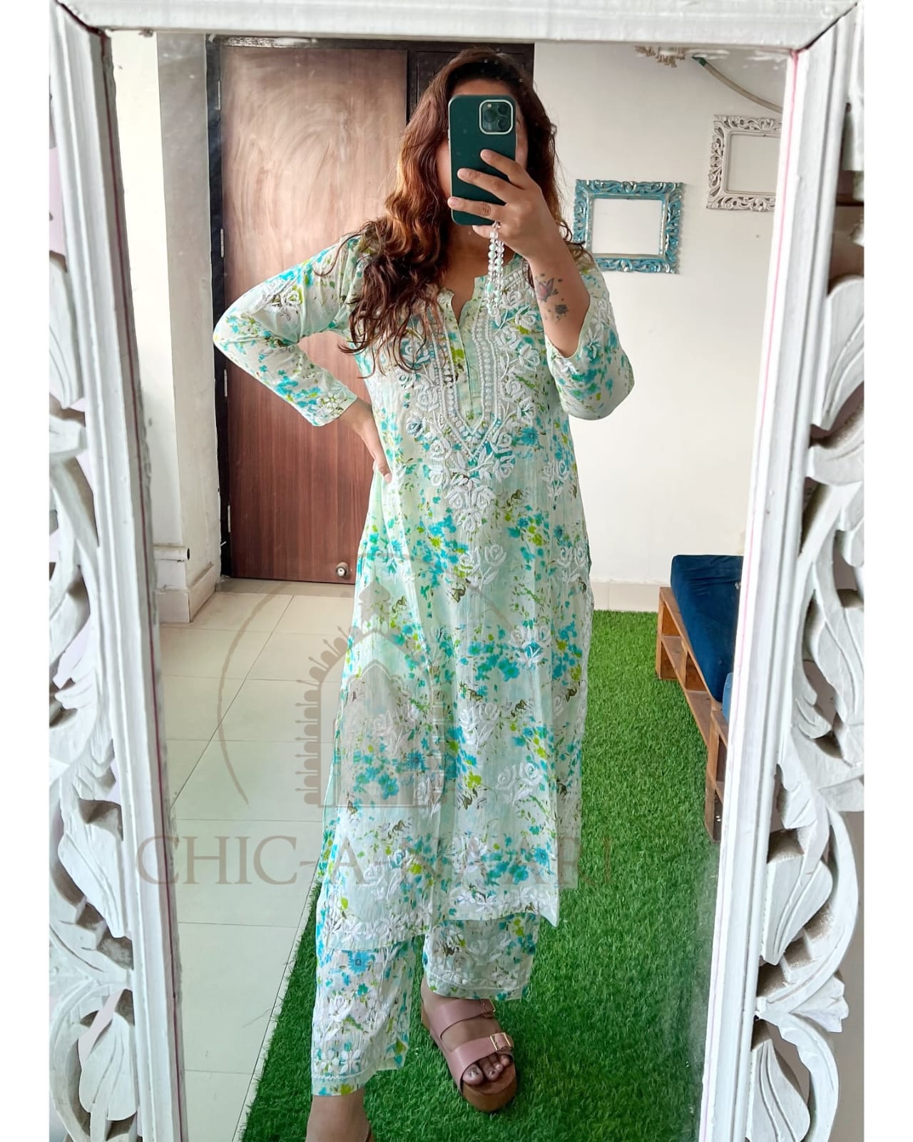 Rida mul cotton kurta plazzo set