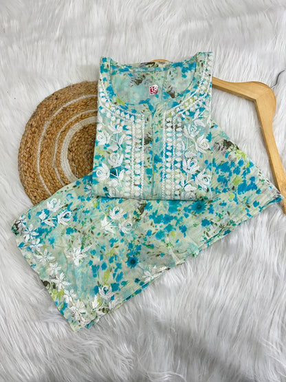 Rida mul cotton kurta plazzo set