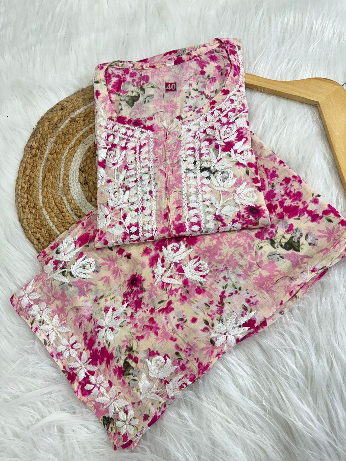 Rida mul cotton kurta plazzo set