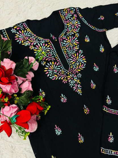 Reeva Heavy Chikankari kurti n plaazo