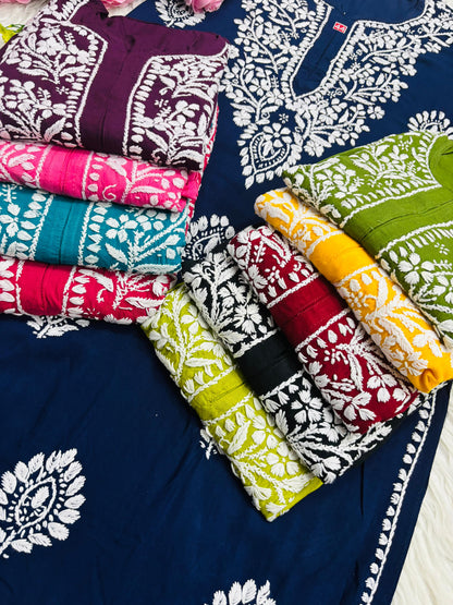 Premium Rayon kurta plazzo set