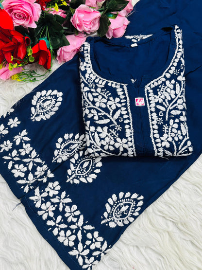 Premium Rayon kurta plazzo set