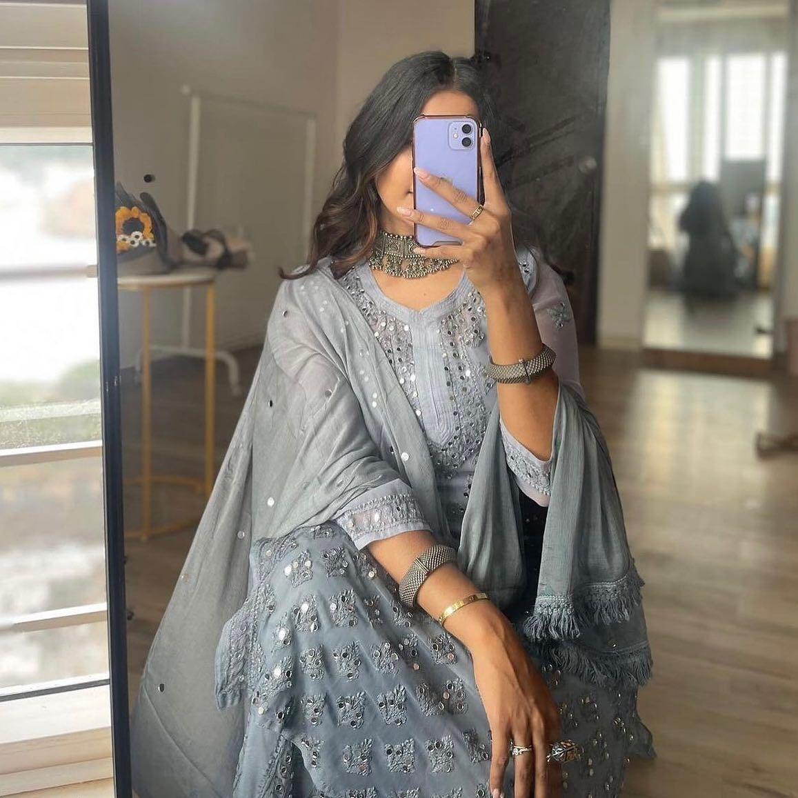 Gulal Lucknowi chikankari 4 piece set