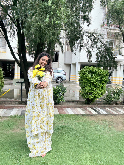 Bisma mul cotton kurta plazzo set