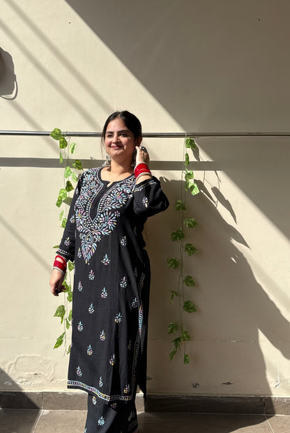 Reeva Heavy Chikankari kurti n plaazo