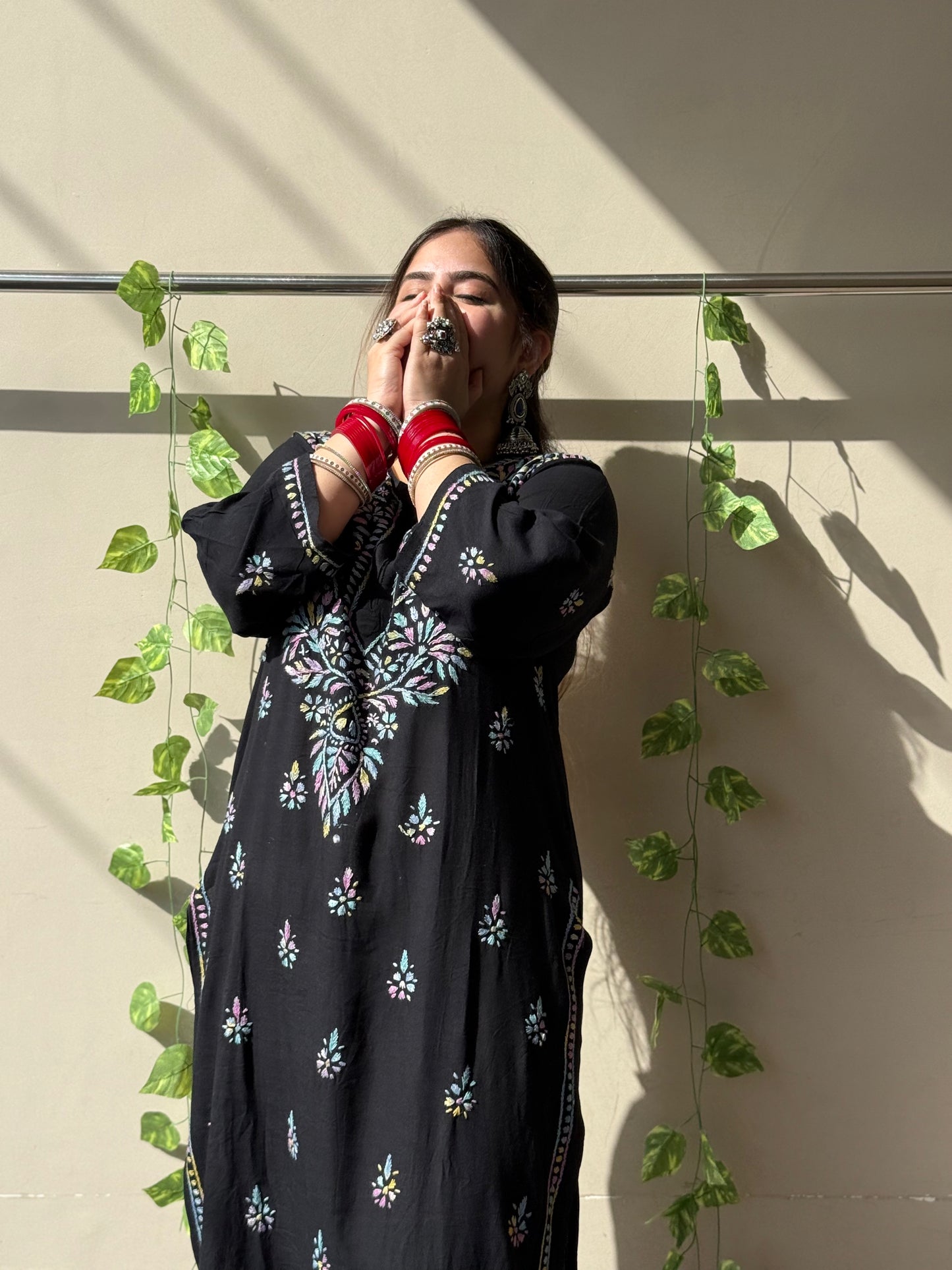 Reeva Heavy Chikankari kurti n plaazo