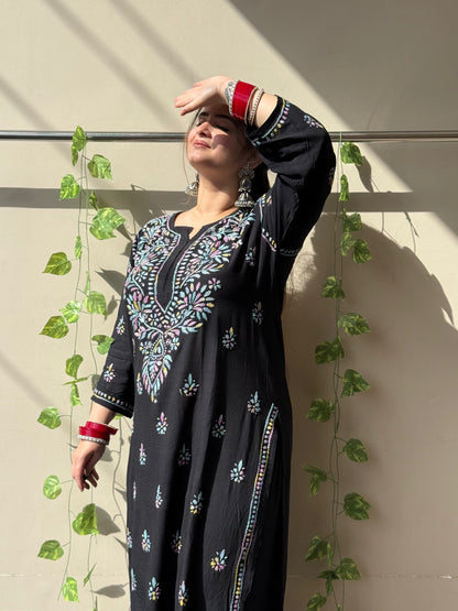 Reeva Heavy Chikankari kurti n plaazo