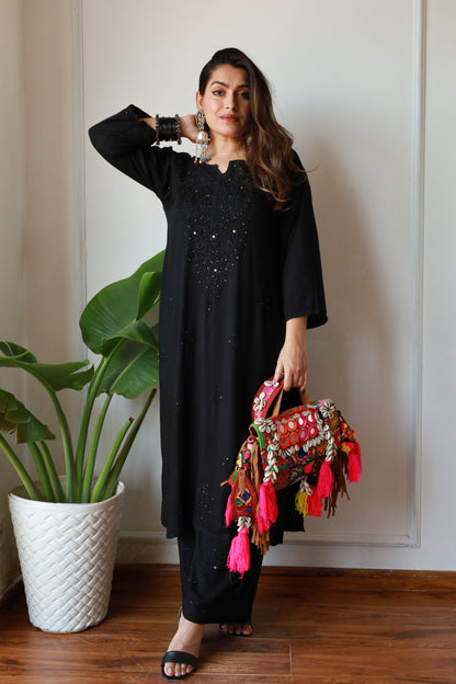 Fiza rayon mukesh kurta plazzo set