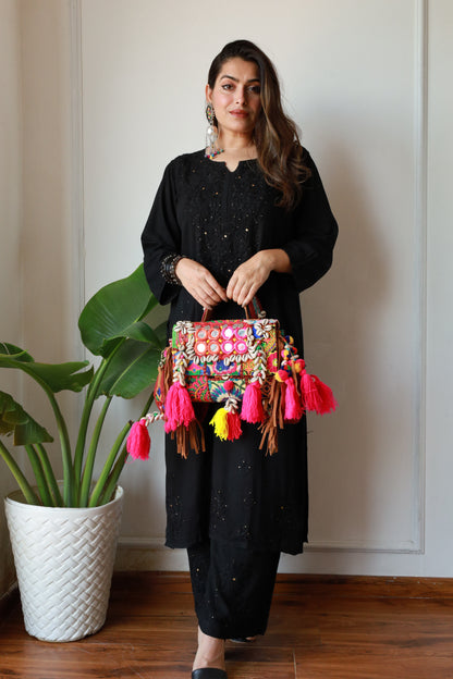 Fiza rayon mukesh kurta plazzo set