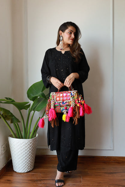 Fiza rayon mukesh kurta plazzo set