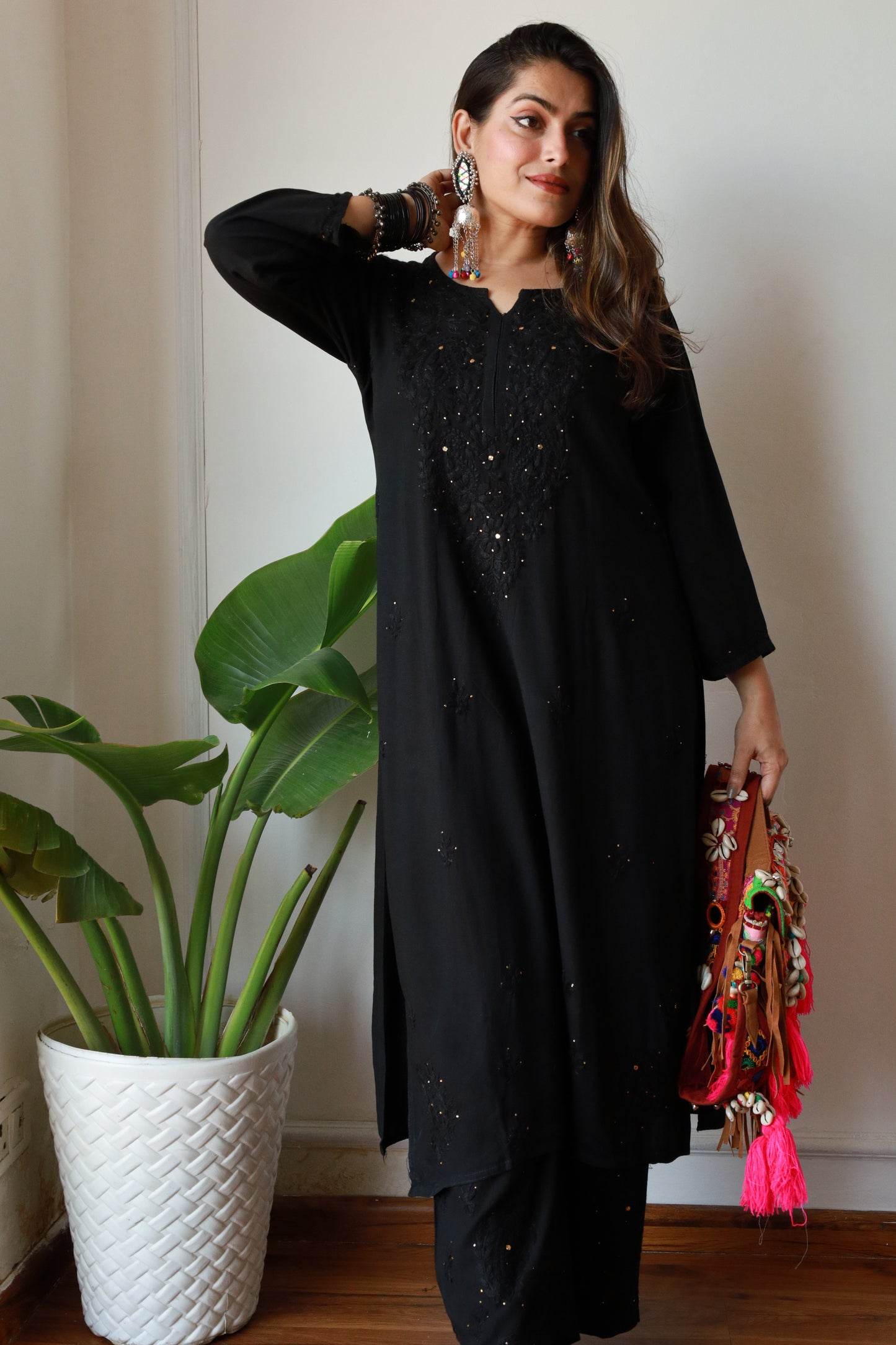 Fiza rayon mukesh kurta plazzo set