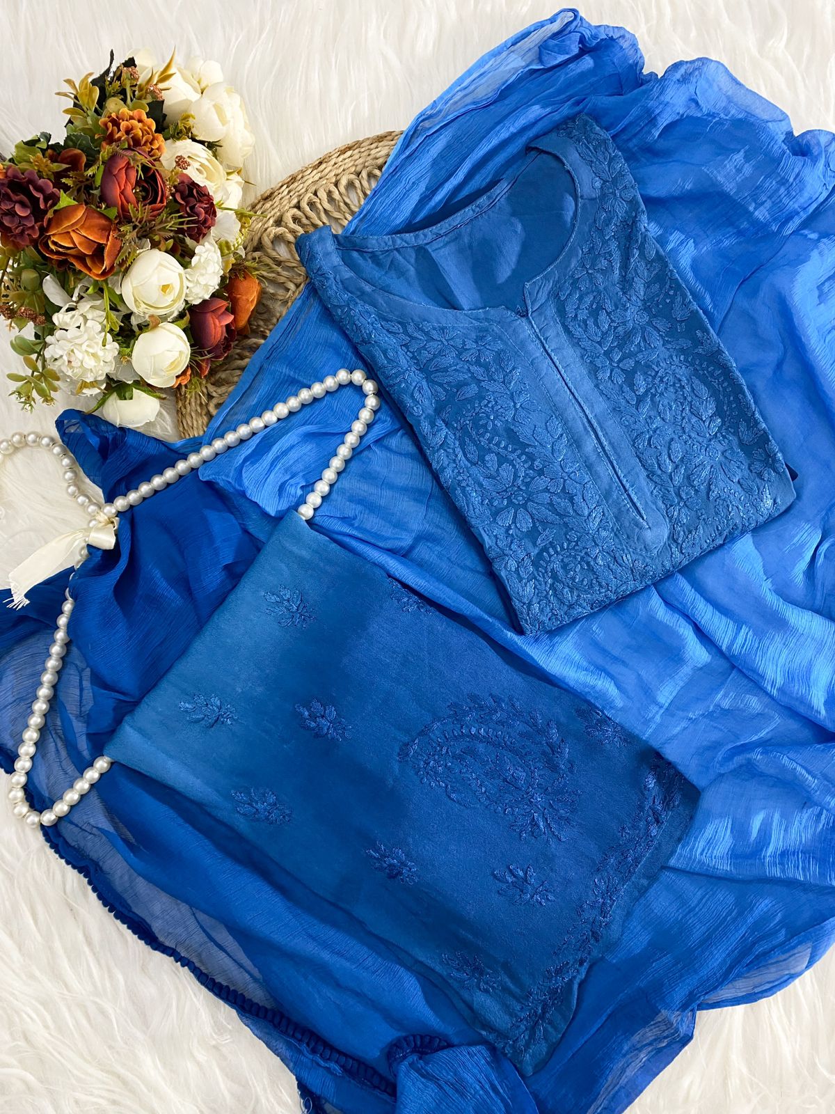 Rayon Ombre Chikankari Set