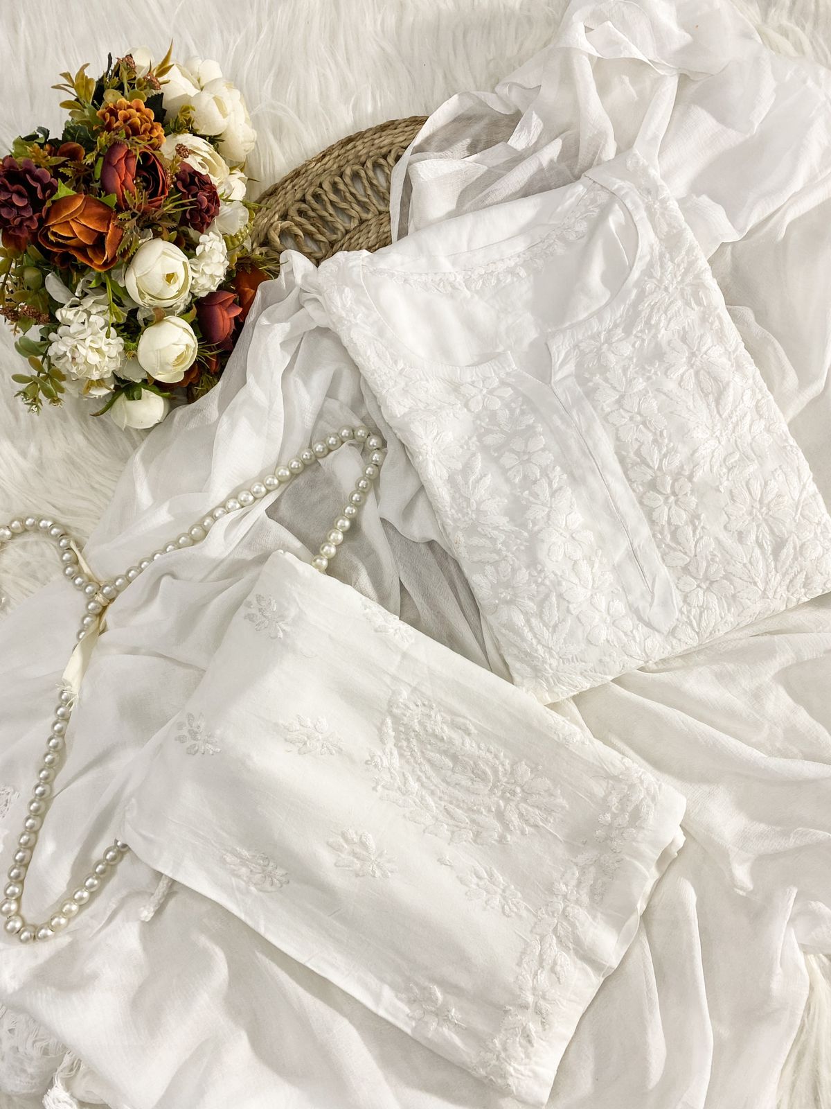 Rayon Ombre Chikankari Set