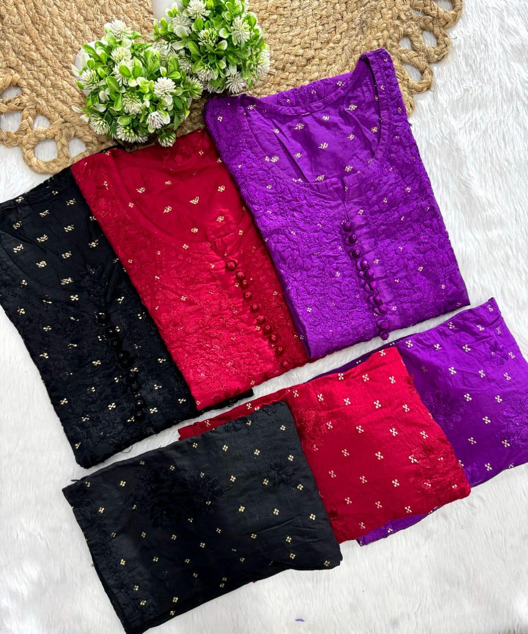 Chanderi Silk Set