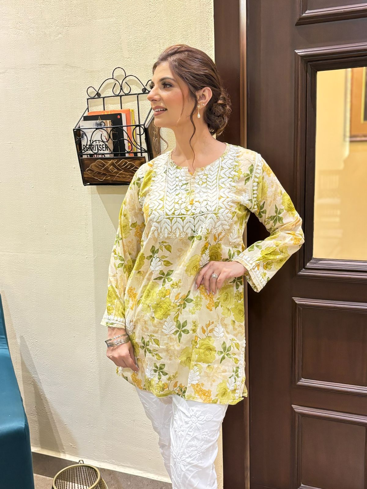 SOFT N BREEZY MALMAL PRINT SHORT Kurta FABRIC - MAL MAL