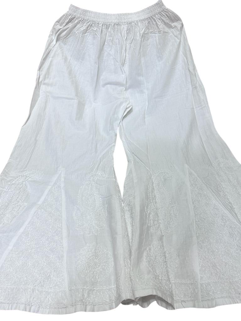 White cotton kali palazzo