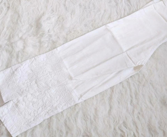White cotton stretchable pant